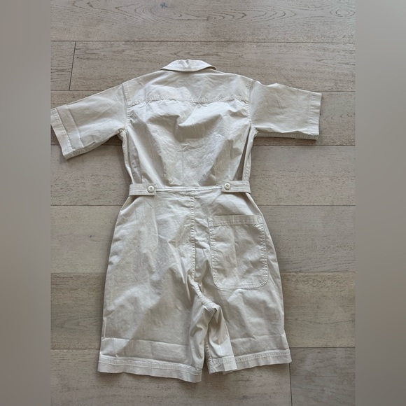 NWOT Alex Mill Short Jumpsuit Sz XS  Cotton Twill vanilla - Picture 5 of 9